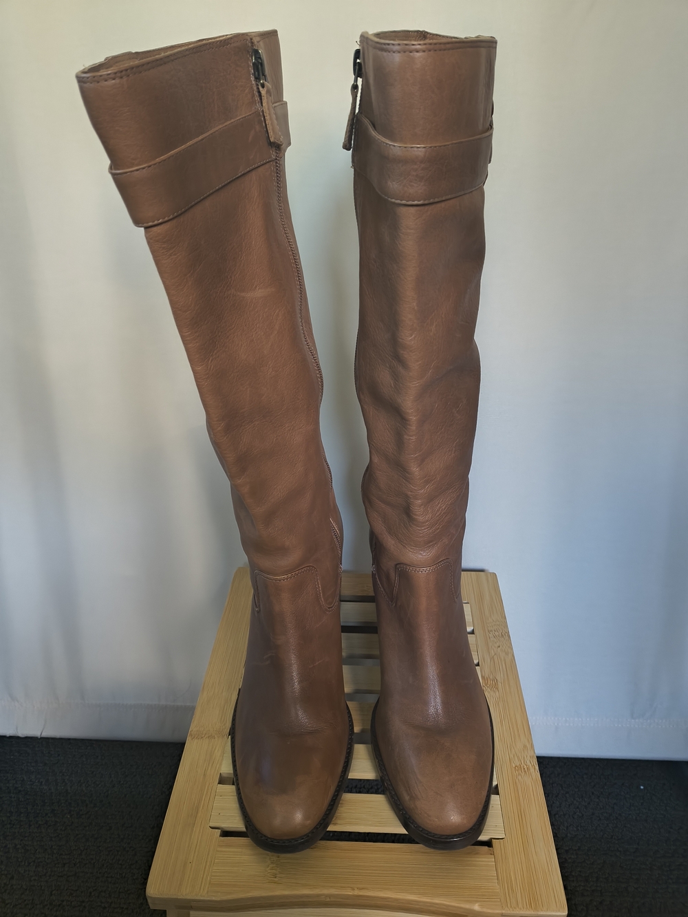 Johnston & Murphy Tall Leather Riding Boots in Brown Size 9M